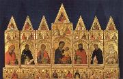 Simone Martini Madonna with Child and Saints oil on canvas